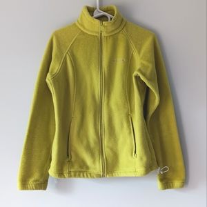 Columbia Full Zip-up Mock-neck Women's Fleece Jacket, Lime Green, Medium